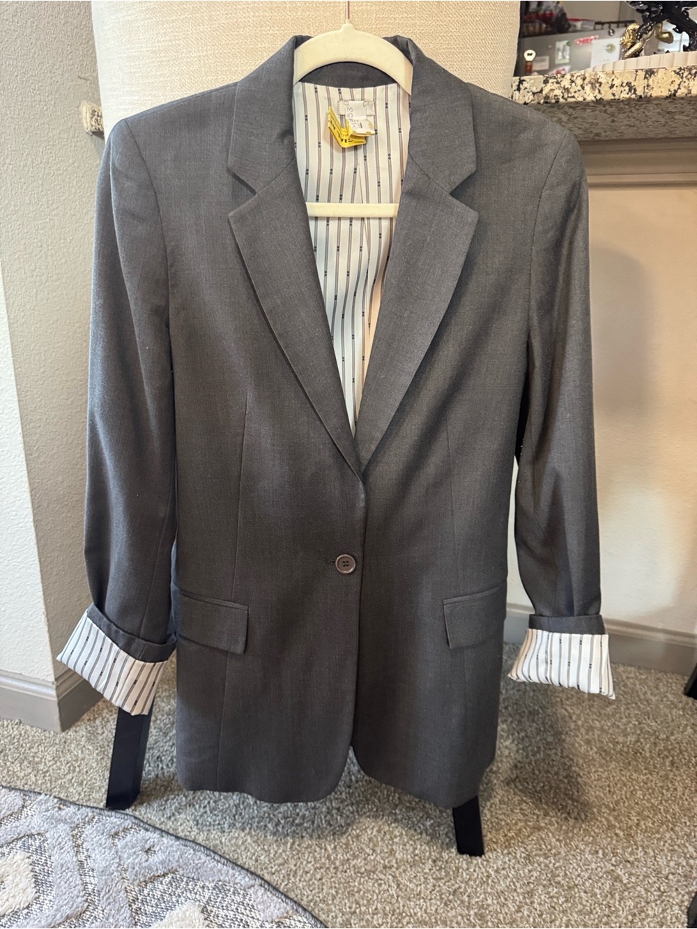 Tart — Gray Single-Button Women's Blazer
